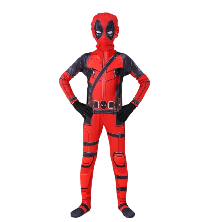 Epic Kids Deadpool Superhero Cosplay Jumpsuit ATHLEXES