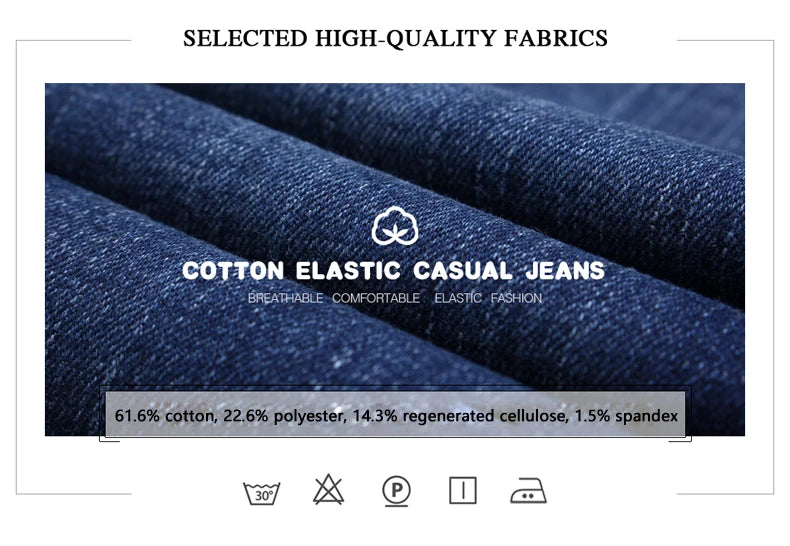 Classic Fit Stretch Denim Jeans for Men ATHLEXES