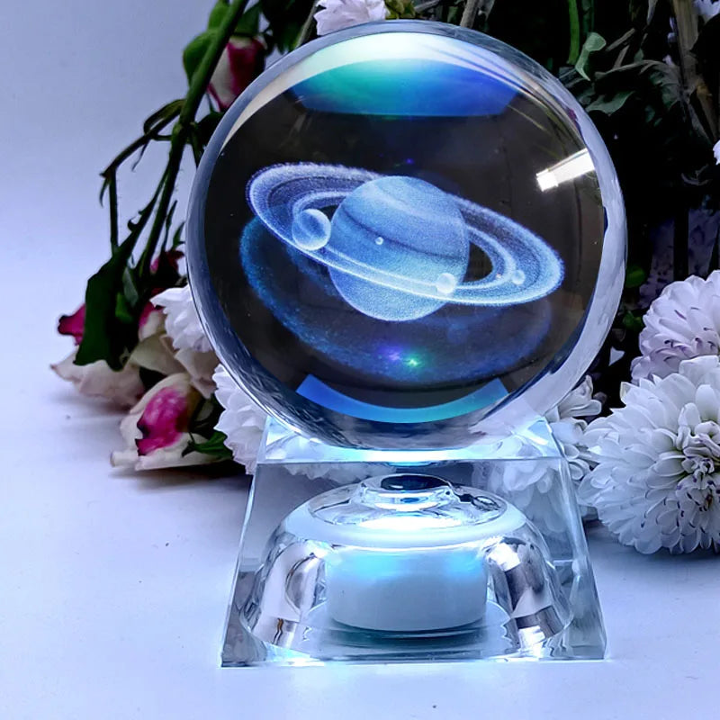 Galactic Wonders 3D Crystal Planet Sphere Decor ATHLEXES