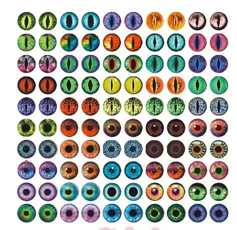 Dazzling Dragon Cat Eye Glass Cabochons - 50Pcs Set ATHLEXES