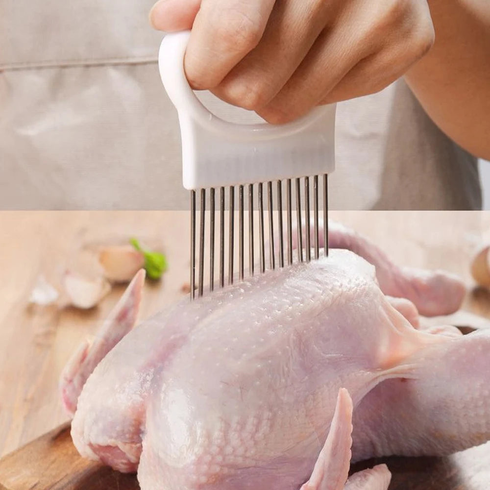 OnionMaster Stainless Steel Slicer & Holder Tool ATHLEXES