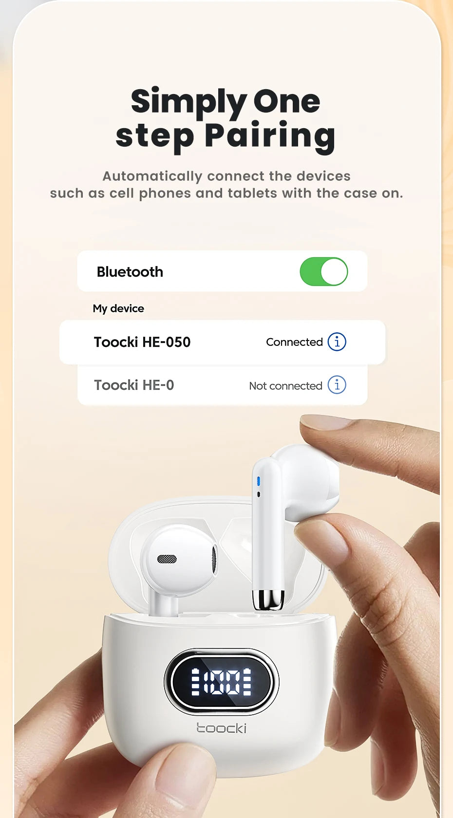 Toocki TWS Bluetooth 5.3 Sports Earphones ATHLEXES