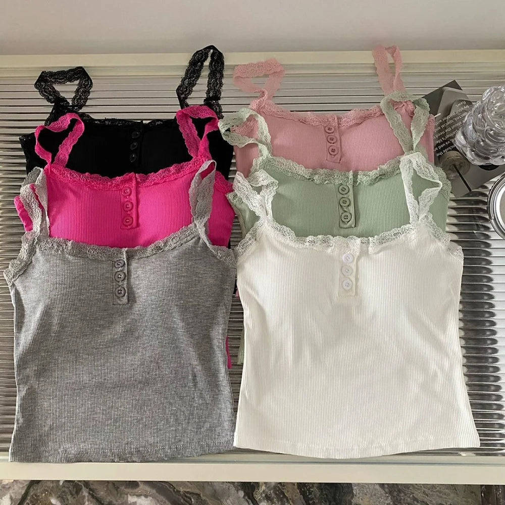 Luxe Lace Trim Crop Top for Women ATHLEXES