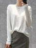 YSZWDBLX Women's Slim Fit Knit O-neck Sweater ATHLEXES