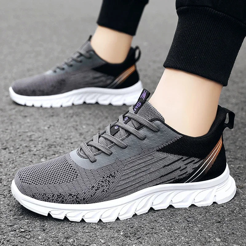 Summer New Fashion Casual Man Shoe Mesh Sneakers Thick Soled Breathable Non-slip Running Shoes Men's Shoes Free Shipping ATHLEXES