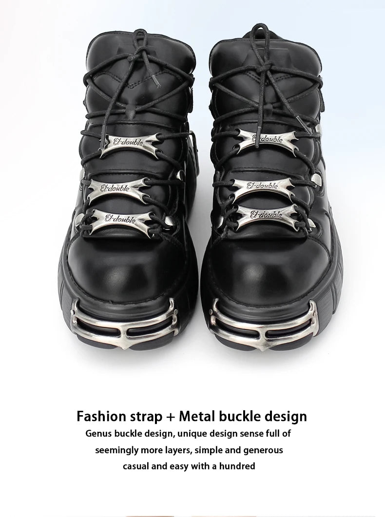 Punk Chic Women's Lace-Up Rock Boots ATHLEXES