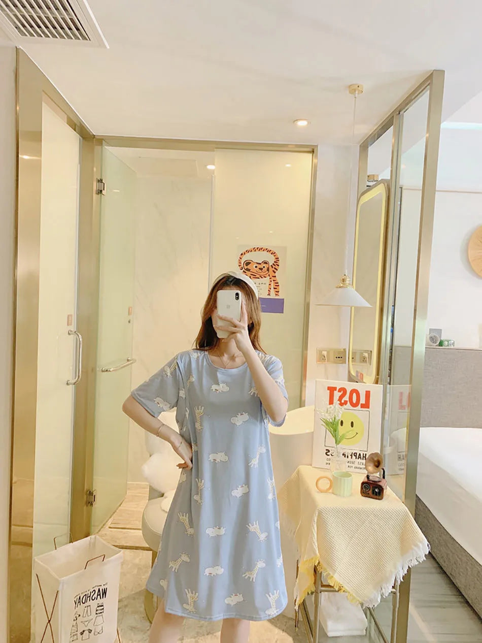 Chic Maternity Nightgown for Easy Breastfeeding ATHLEXES