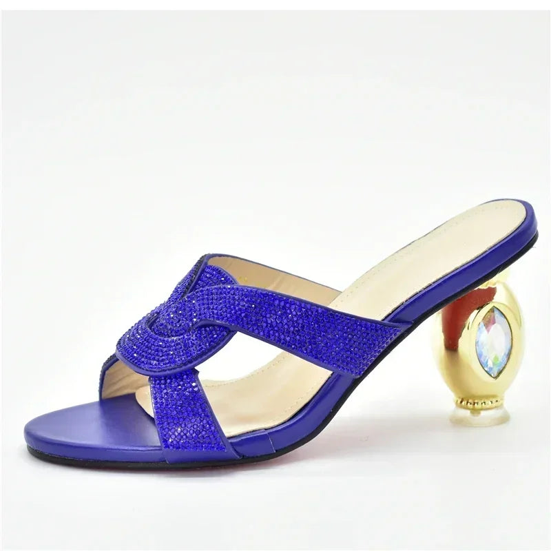Italian Rhinestone Open Toe Party Pumps for Women ATHLEXES