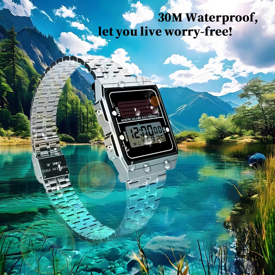 SolarSport Retro Digital Chronograph Watch ATHLEXES
