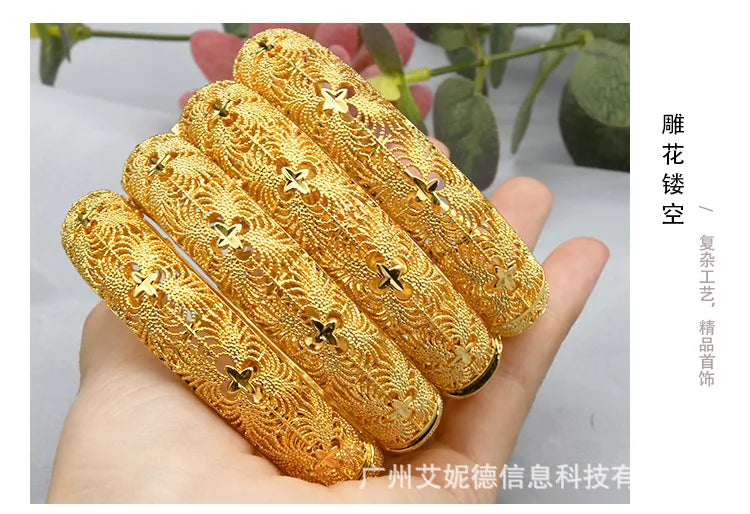 Dubai Bridal Light Luxury Gold Plated Bracelet ATHLEXES