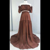 Elegant Maternity Off Shoulder Chiffon Dress ATHLEXES