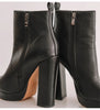 Onlymaker Women’s Chic Black Matte Ankle Boots with 12CM Heel ATHLEXES