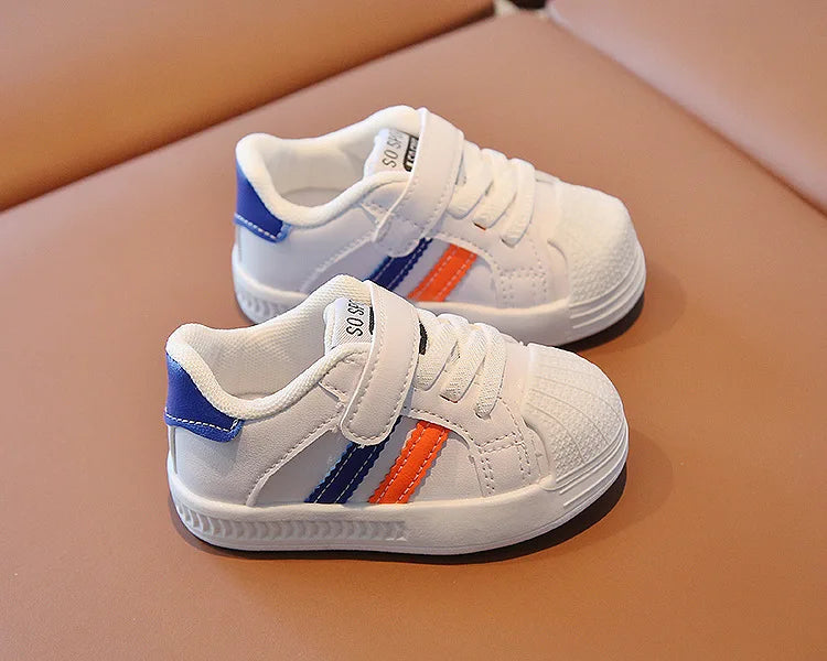 ChicStride 2 Striped White Baby Casual Sneakers ATHLEXES