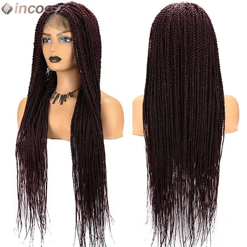 Goddess Twist Braided Lace Front Wig for Black Women ATHLEXES