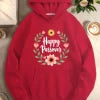 Floral Wreath Casual Hoodie for Women ATHLEXES