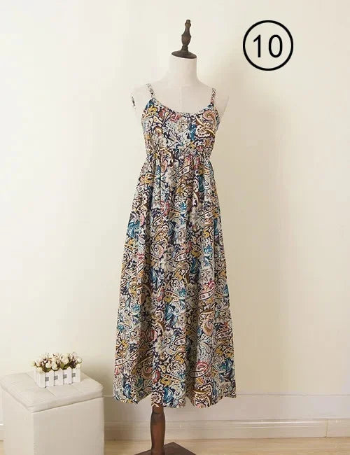 Floral Summer Maxi Halter Dress ATHLEXES