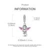 Pink Heart Zircon Angel Charm Pendant ATHLEXES
