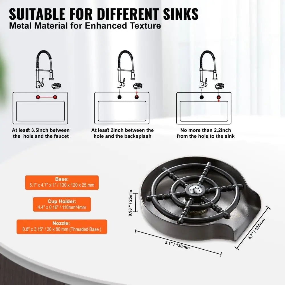 360 Degree Cup Rinsing Station with 10 Jets ATHLEXES