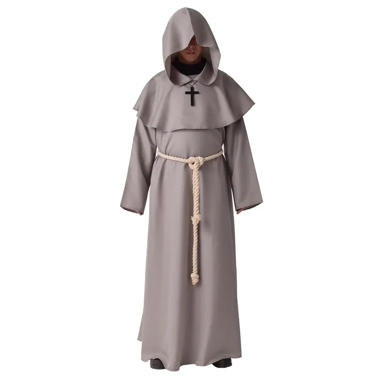 Medieval Monk Cowl Robe Halloween Cosplay Cloak ATHLEXES