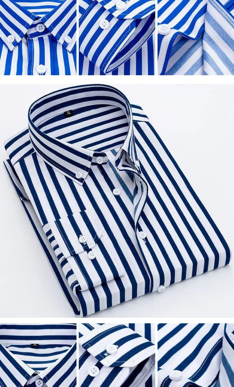 StripeLine Long Sleeve Slim Shirt ATHLEXES