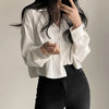 Elegant Casual White Long Sleeve Blouse ATHLEXES