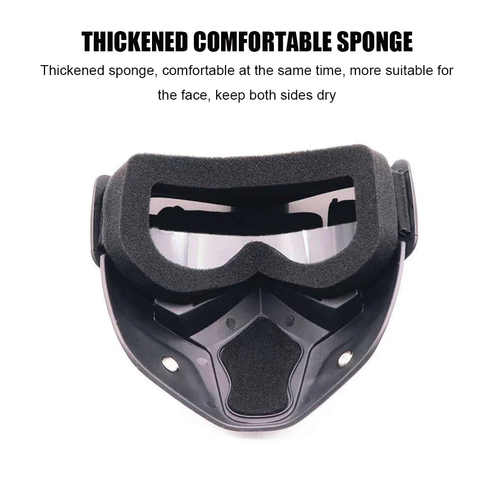 Ultimate UV400 Motorcycle Goggles with Mouthpiece ATHLEXES