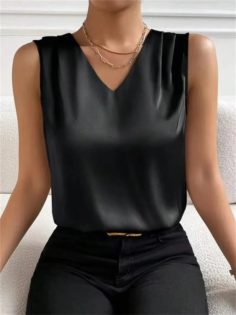 Chic V Neck Summer Vest for Effortless Style ATHLEXES