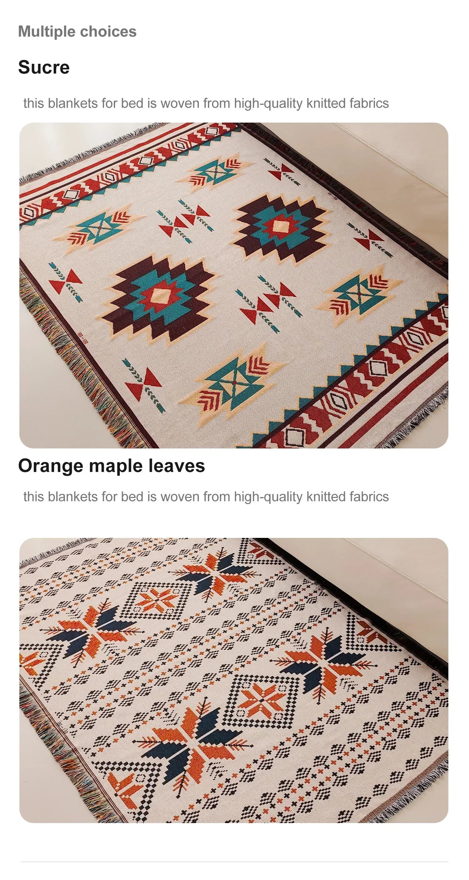 Boho Chic Aztec Oversized Throw Blanket ATHLEXES