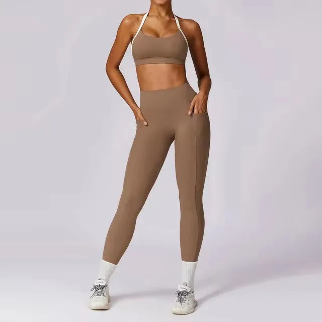 Premium Womenâ??s Yoga Set with Leggings and Bra ATHLEXES