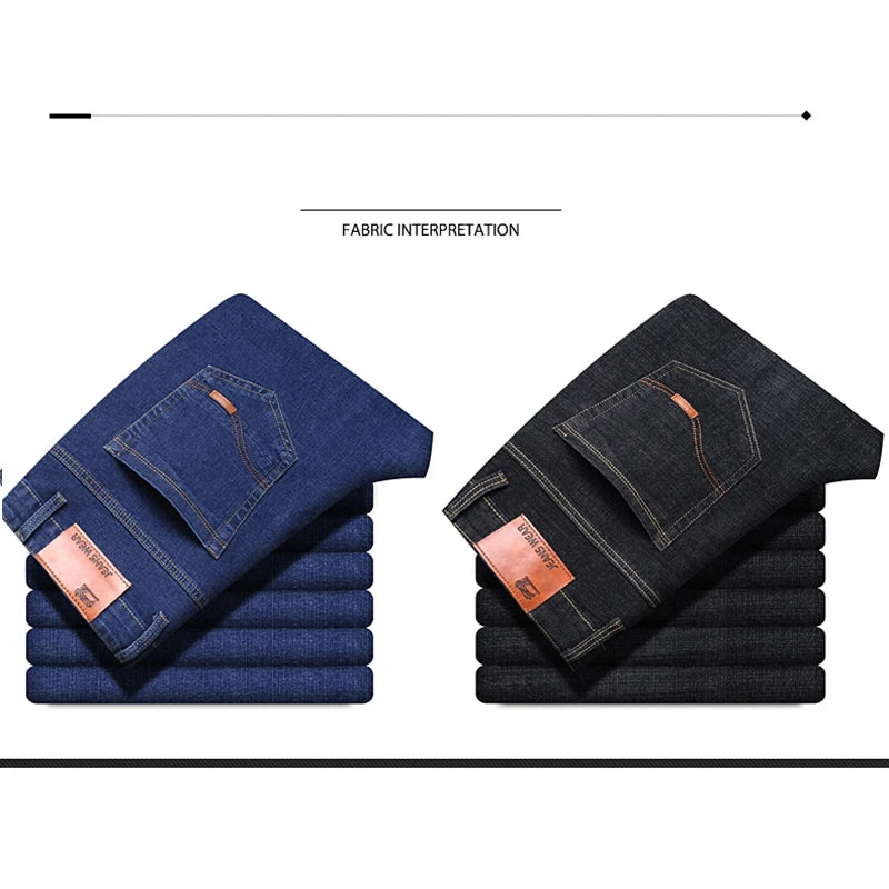 2024 Elite Stretch Loose Fit Denim Trousers for Men ATHLEXES
