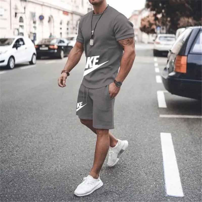 Luxury Men's Two-Piece Gym Shorts Set ATHLEXES