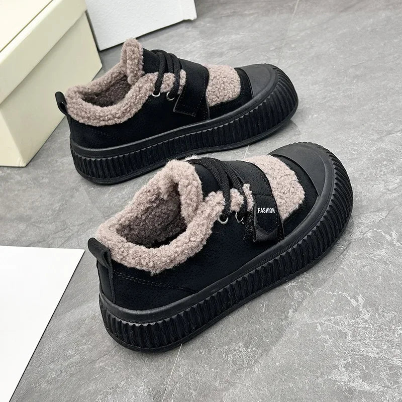 CozyFur Luxe Winter Lace-Up Sneakers ATHLEXES