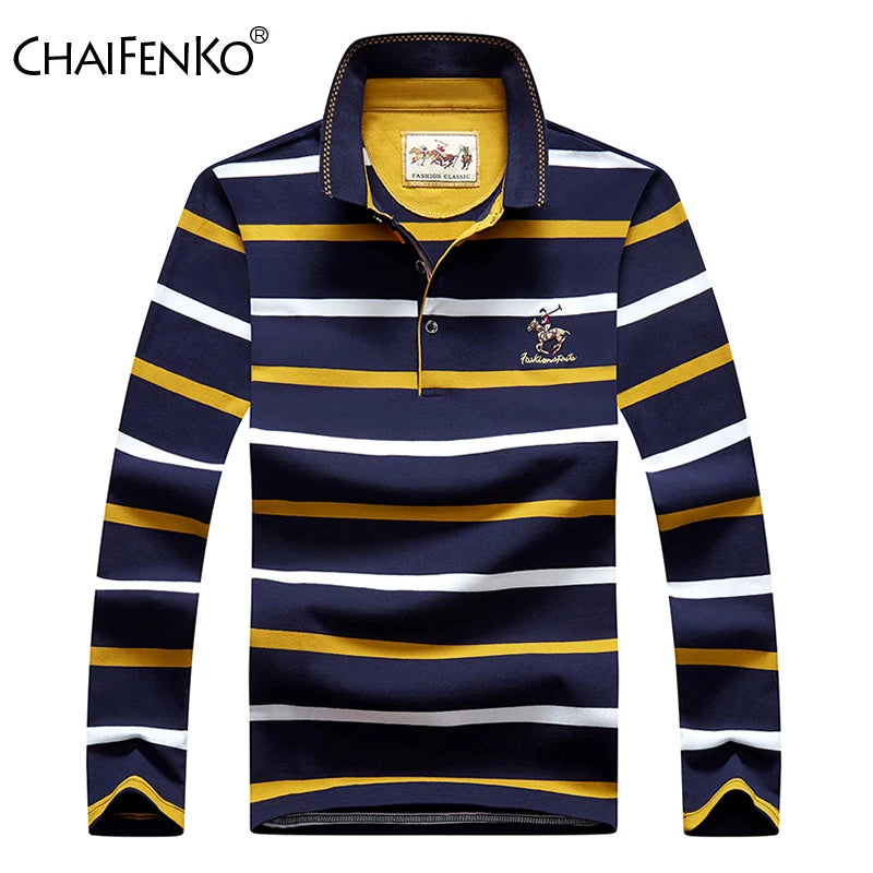 ChicStripe Menâ??s Embroidered Polo Shirt ATHLEXES
