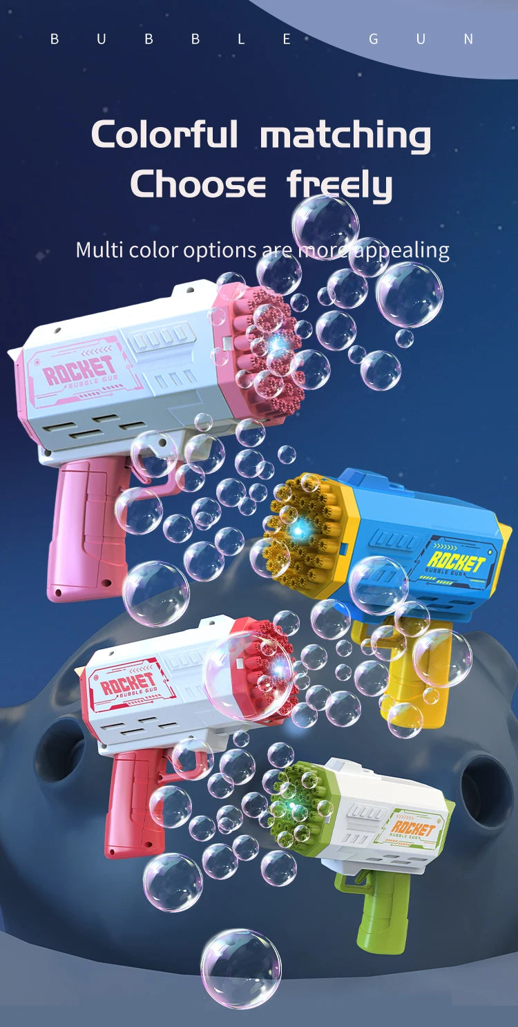 BubbleBliss 40-Hole Kids Bubble Gun ATHLEXES
