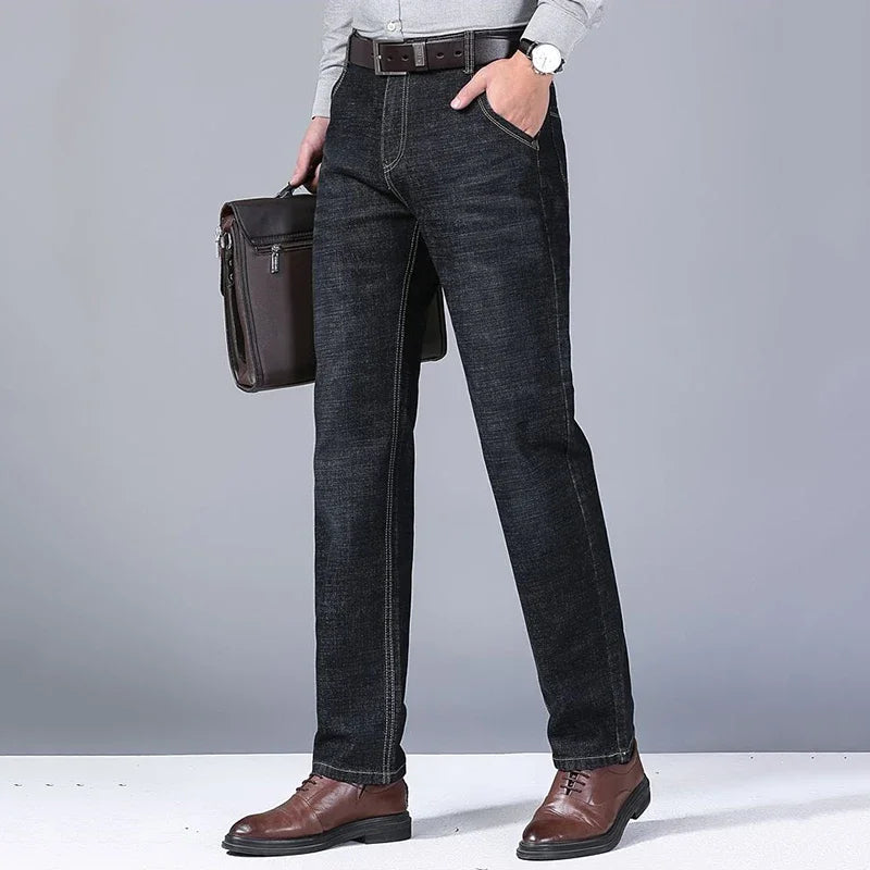 Classic Stretch Straight Fit Denim Jeans for Men ATHLEXES