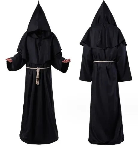 Medieval Monk Cowl Robe Halloween Cosplay Cloak ATHLEXES