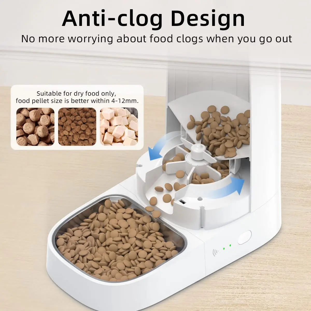 ROJECO Automatic Cat Feeder Pet Smart WiFi Cat Food Kibble Dispenser Remote Control Auto Feeder For Cat Dog Dry Food Accessories ATHLEXES