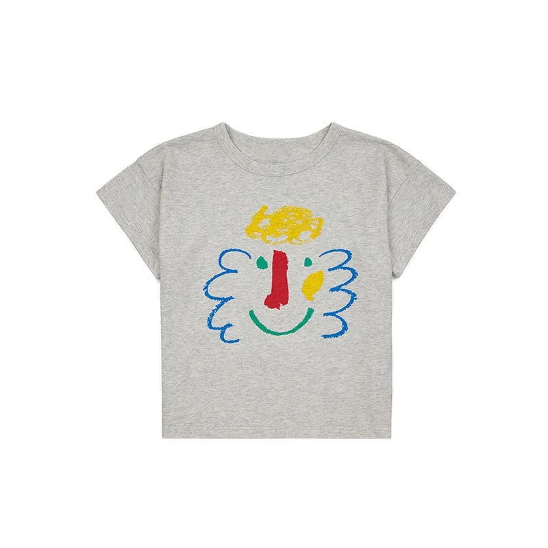 Korean Cotton Cartoon Tees for Kids 2025 Summer Collection ATHLEXES