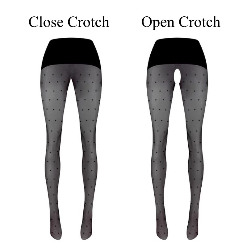 Polka Dot Shiny High Waist Pantyhose ATHLEXES