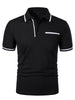 Luxe Lapel Solid Color Men's Short Sleeve Polo ATHLEXES