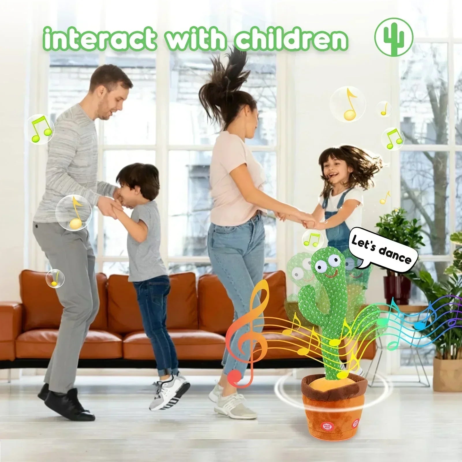 Singing Cactus Toy with LED and 120 Fun Songs ATHLEXES