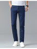 Light Blue Casual Denim Straight Fit Trousers ATHLEXES