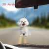 Bichon Frise Acrylic Keychain Charm ATHLEXES