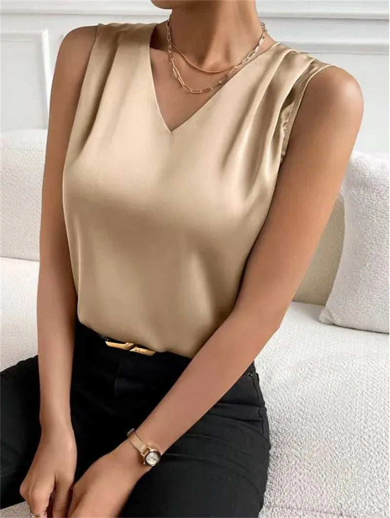 Chic V Neck Summer Vest for Effortless Style ATHLEXES