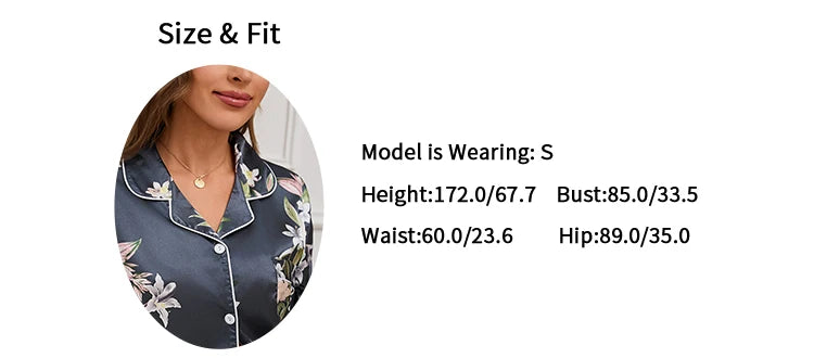 Autumn Pajama Women Silk Satin Set ATHLEXES