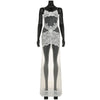 Sheer Elegance Floral Mesh Maxi Dress ATHLEXES