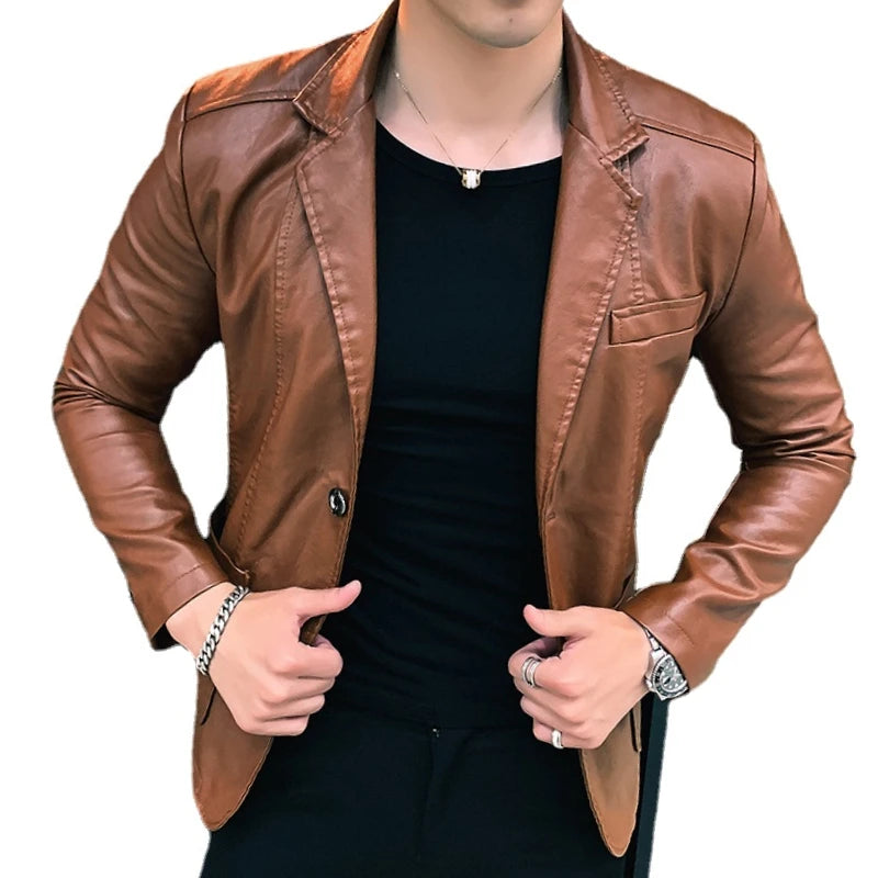 BACKONMUST PU Leather Jacket ATHLEXES