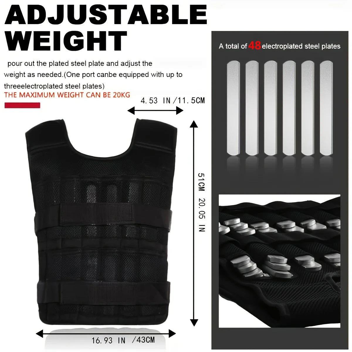 Ultimate Fit Adjustable Weight Vest and Weights ATHLEXES