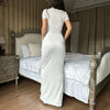 Elegant V-Neck Side Slit Maxi Dress for Women ATHLEXES
