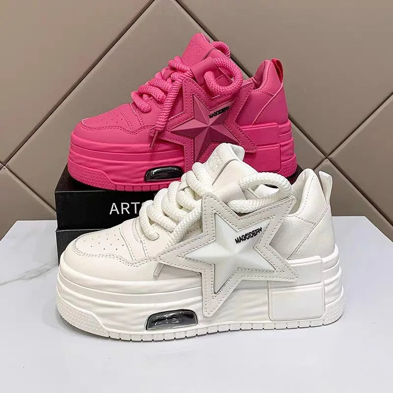 Pink Luxe Chunky Platform Sneakers for Women ATHLEXES